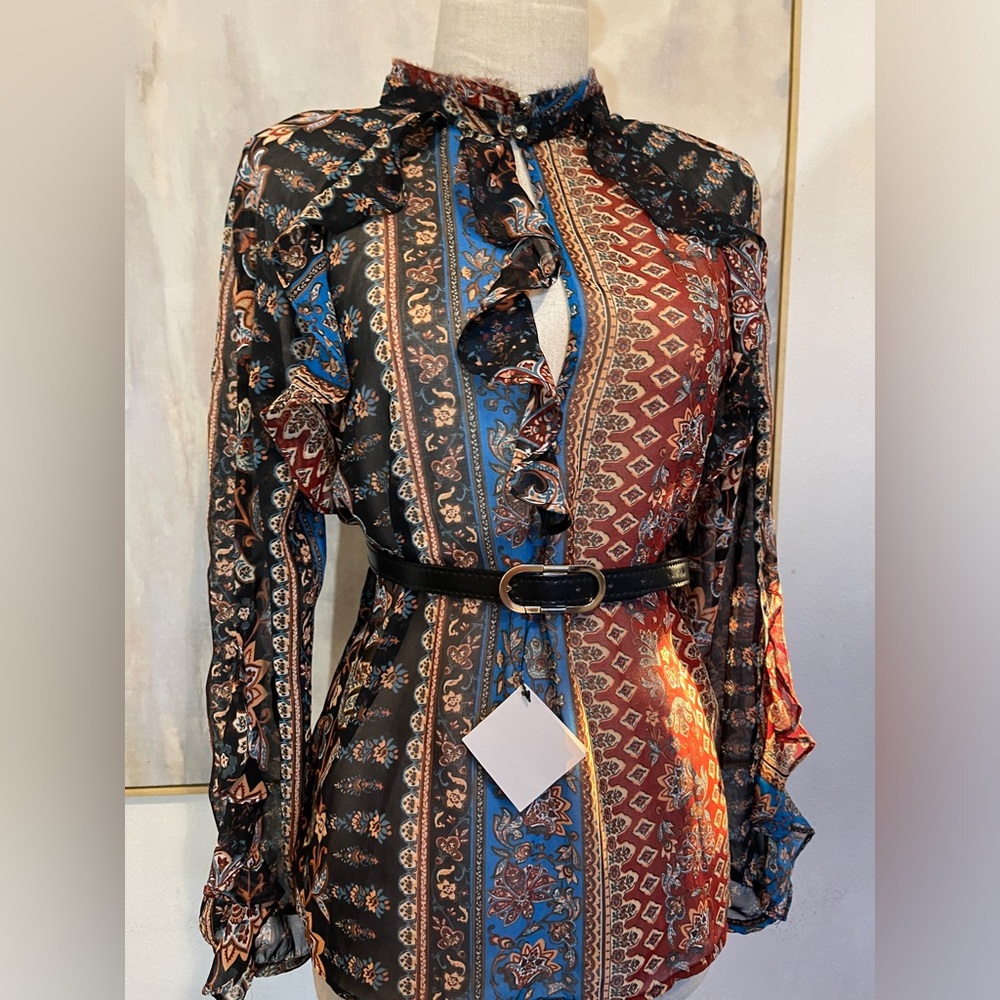 💫 Zara Boho Print Blouse 💫 - Picture 5 of 11